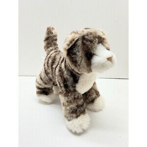 Douglas Cuddle Toys Zigby Gray Stripe Tabby Cat #4024 Soft Stuffed Animal Toy 7"